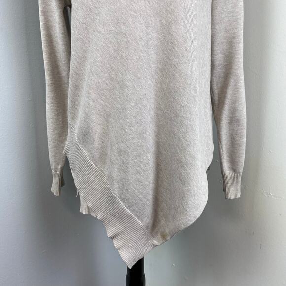 Verve Ami Neutral Asymmetrical Pullover Long Sleeve Sweater Large - Picture 3 of 7